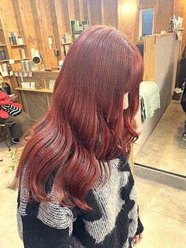 アフターニュース 新潟(afternews) オレンジレッド/ダブルカラー/ケアブリーチ/髪質改善/駅南
