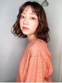 前髪パーマ切りっぱなし抜け感ウェットヘアp1越谷20代30代40代