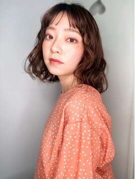 モッズヘア 越谷(mod's hair) 前髪パーマ切りっぱなし抜け感ウェットヘアp1越谷20代30代40代