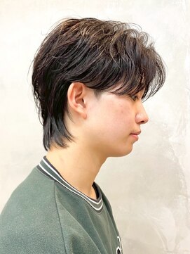 テン 心斎橋(tenn.) 心斎橋センターパートニュアンスパーマフェザーショート緩め色気