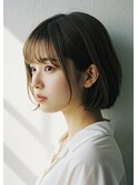 ボブ×コンパクトボブ×ミニボブ×ココアブラウン×レイヤーボブ