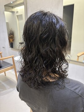 メンズ　ロングパーマ