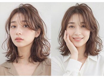 アジュール 倉敷店(Azule)の写真/《エアリーパーマ＋カット￥7500》ニュアンスパーマでふんわり韓国風スタイル♪朝の時短も叶うサロンで変身