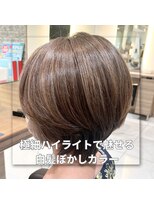 アッシュ 中山店(Ash)&nbsp;【家郷限定】極細ハイライトで魅せる白髪ぼかしカラー