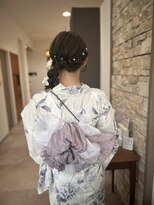 アメイジングヘアー 千歳店(AMAZING HAIR)&nbsp;編みおろし浴衣アレンジ