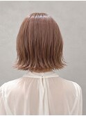 【工藤武士】切りっぱなしボブ×ピンクベージュ軽やか外ハネヘア