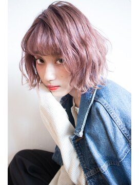 エイト 福岡天神店(EIGHT fukuoka) 【EIGHT new hair style】ミニボブ★ラベンダーピンク