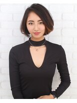 ヘアージェニック(hair genic) サイドパートがハマるアシメボブ