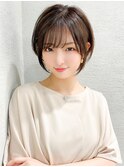 【ラルユー松宮】ラベージュ韓国シースルーバング髪質改善カット