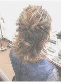 ざっくりゆるハーフアップ