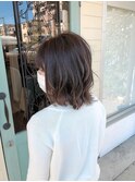 アッシュベージュ×ゆるウェーブ