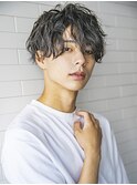 ★こなれヘアブルーグリーンモーヴカラー