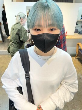 ソイ 下北沢(soi) 【ice mint】ハイトーンショート/ミントカラー/ワイドバング