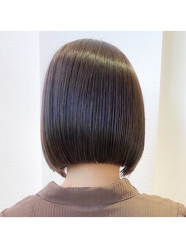 ロンドポレール 北千住(Lond polaire) ボブウルフ　ココアベージュ　グレージュカラー　黒髪