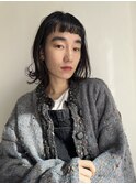 ミディアムパーマ/ミディアムヘアアレンジ/外ハネボブ