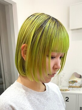 スイ(suiw) 切りっぱなしボブ顔まわりレイヤー【suiw】昭和町/天王寺/阿倍野