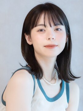 ガーデンヨコハマエスト(GARDEN YOKOHAMA est) レイヤーカット　暗髪　ワイドバング　シースルーバング