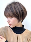 30代40代大人女性/前髪ありショートボブ/ショートヘア/髪質改善