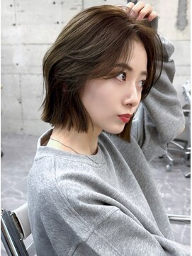 サイン 渋谷(SIGN) 渋谷ボブレイヤーカットグレージュブリーチ無し