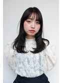 くすみ透明感カラー/暗髪/艶髪