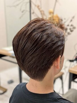 エリン バイ リル ヘアー 本陣(eLin by LiL hair) 刈り上げマッシュ＆コーラルカラー