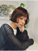 ショートボブ/ミニボブ/ニュアンスパーマ/顔周りカット/20代30代