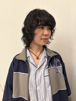 ニーム 栄(nimes) kaon ミディアムレイヤーパーマ 前髪重めパーマ