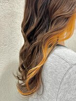 ラッキーヘア 加古川(Lucky Hair)&nbsp;ベージュ×オレンジイヤリングカラー【ラッキーヘア加古川】