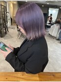 透明感アイスラベンダーボブ