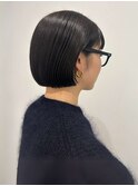 ボブ・きりっぱボブ・切りっぱなしボブ・おしゃれボブ・メガネ