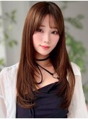 《Agu hair》レイヤーカット×ミルクティーブラウン