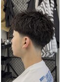 テーパーフェード×ダウンバングスパイキー