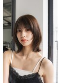 フェイスレイヤー　ボブ　切りっぱなし　銀座　ロブ　外ハネ