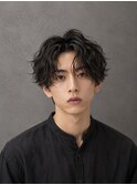 センターパート×ツイストスパイラルパーマ×メンズパーマmen's