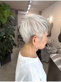 グレイヘア/ベリーショート/ピクシーカット/30代40代50代60代