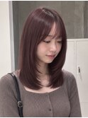 伸ばしかけの方にオススメ顔周りレイヤー×ラベンダーピンク☆彡