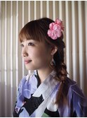 大人可愛い、浴衣ダウンスタイル