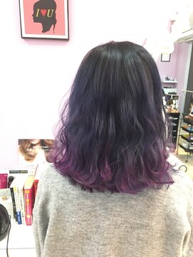 メルシー(Merci) 【Ｍｅｒｃｉ】ダークネイビー×パープルグラデーション