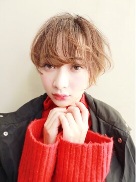 アイティー バイ アルバム 中野店(IT by ALBUM) ミックスウェーブ_オリーブカラーハイライトカラー_46978