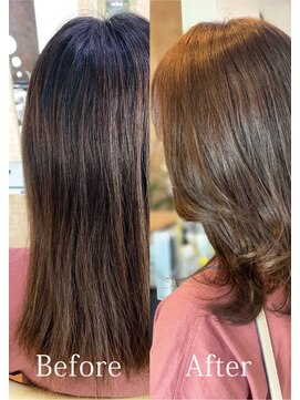 アークスヘアー 【ゆるふわパーマ】艶感べージュ☆くびれ☆透明感セミロング