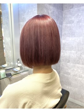 キャラ シャローネ 池袋(Chara Chalone) 大人可愛いナチュラルピンクショートボブ【池袋/ボブ/ショート】