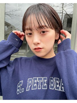 ブランド(BLANDO) 大人可愛いショート スロウカラー シースルーバング マッシュ