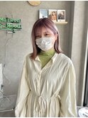 ケアブリーチでハイトーンピンク♪