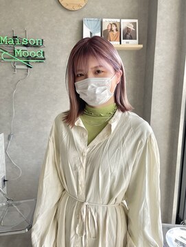 ムード カナザワ(mood kanazawa) ケアブリーチでハイトーンピンク♪