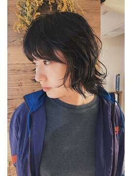 ブラウン ナカノ(BROWN nakano) ショートレイヤー×solid perm