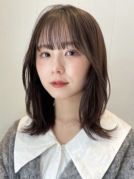 ガーデン ムサシコスギ(GARDEN MUSASHIKOSUGI) くびレイヤーエモージュ/ミディアム/黒髪グレーベージュアッシュ