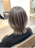細めハイライトカラーフェイスフレーミングくすみベージュ