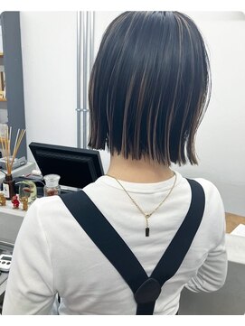 マメ(mame) ミニボブ/デザインカラー/黒髪ベース