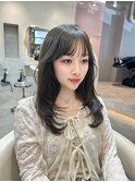 韓国　レイヤーカット　くびれヘア　前髪　haruhi