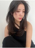レイヤーロング美髪くびれワンカールシルキーグレージュ